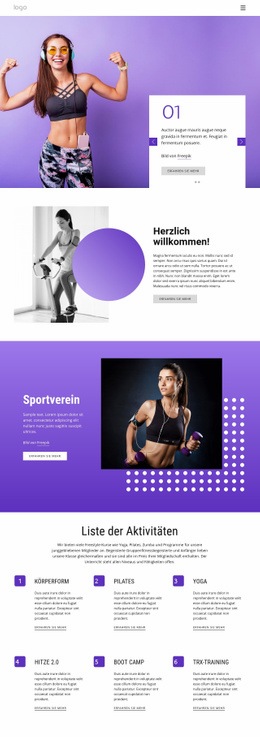 Sportlicher Sportverein HTML-Vorlage