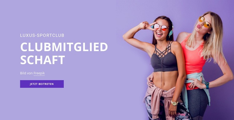 Sport Mitgliedsclub Landing Page
