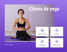 Clases De Yoga Y Pilates: Página De Inicio De Comercio Electrónico