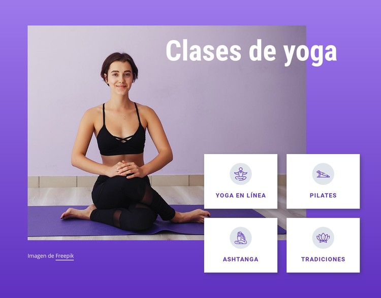 Clases de yoga y pilates Plantilla CSS