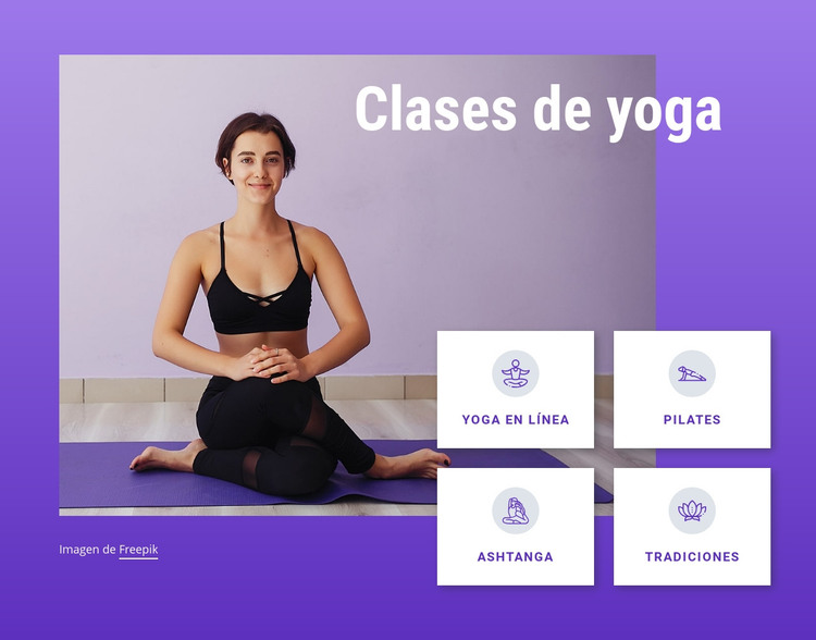 Clases de yoga y pilates Plantilla HTML