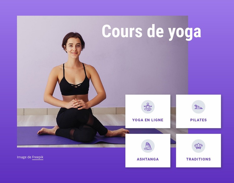 Cours de yoga et de pilates Conception de site Web