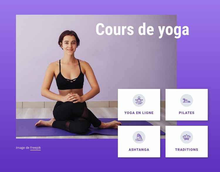 Cours de yoga et de pilates Créateur de site Web HTML