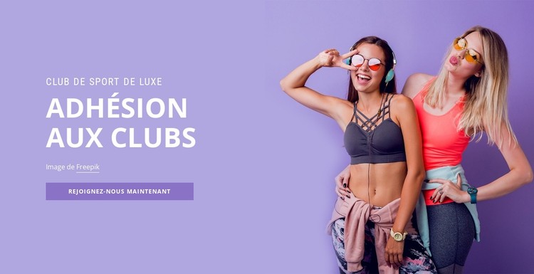 Club des membres du sport Modèle CSS