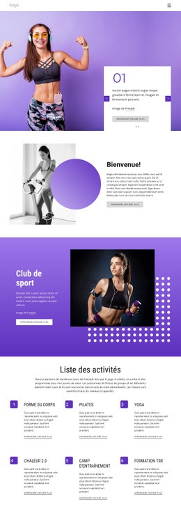 Club D'Athlétisme Sportif - Modèle HTML