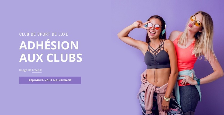 Club des membres du sport Modèle de site Web