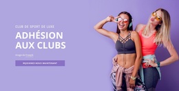 Club Des Membres Du Sport Thème WordPress
