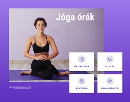 Jóga És Pilates Órák - Egyoldalas Sablon