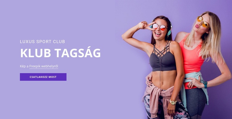Sport tagsági klub Weboldal sablon