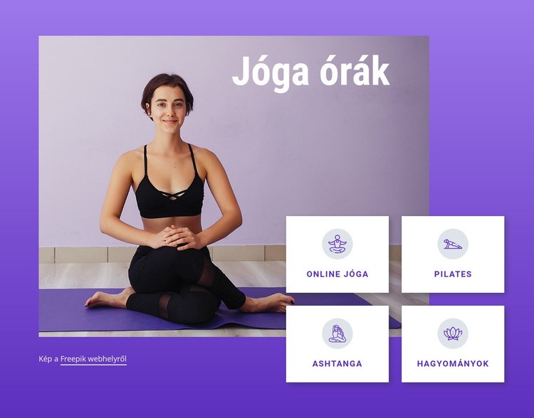 Jóga és pilates órák WordPress Téma