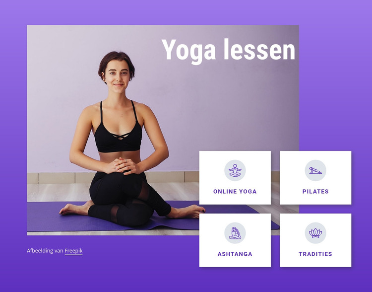 Yoga- en pilateslessen HTML-sjabloon
