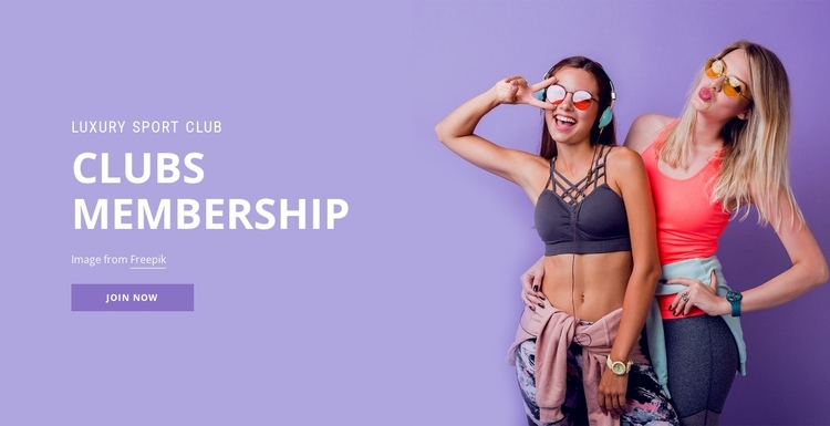 Sport membership club One Page Template