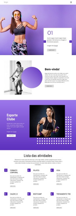 Web Design Incrível Para Clube Esportivo Esportivo