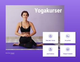 Yoga- Och Pilateslektioner - Mall För En Sida