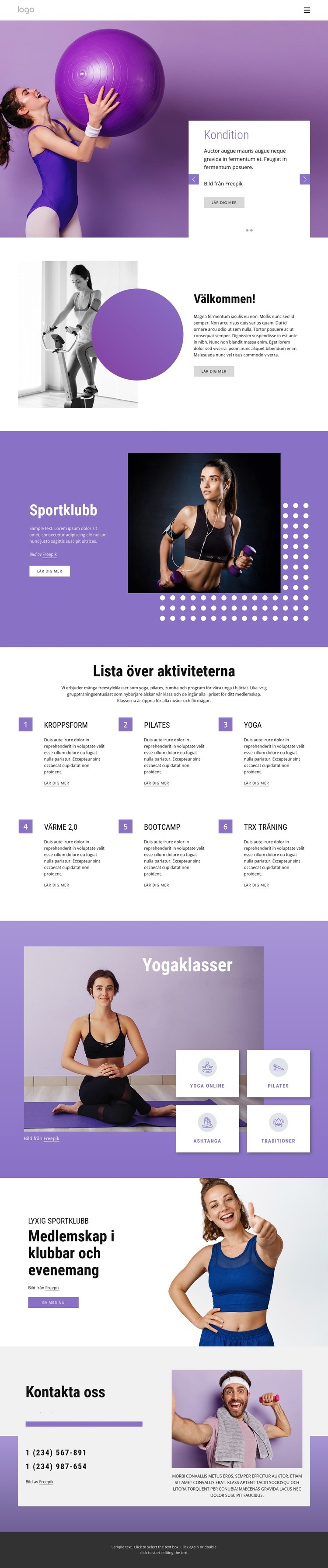 Idrottsklubb WordPress -tema