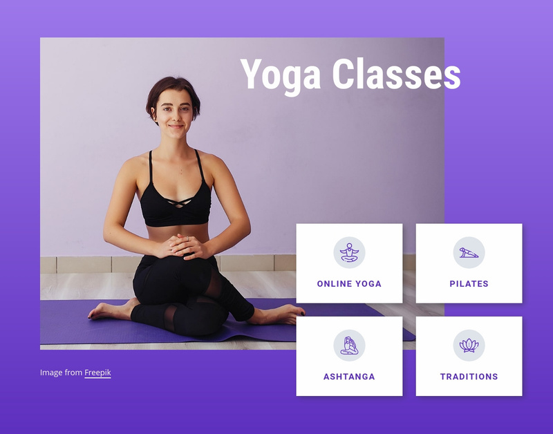 Yoga and pilates classes Webflow Template Alternative