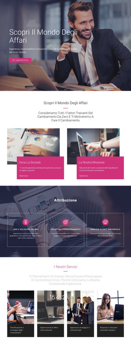 Società Di Consulenza - Modello Di Pagina HTML