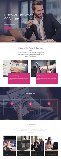 The Largest Management Consultancy - Best One Page Template