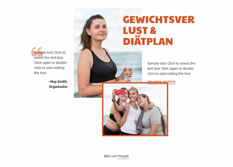 Fitness und Bodybuilding Website Builder-Vorlagen