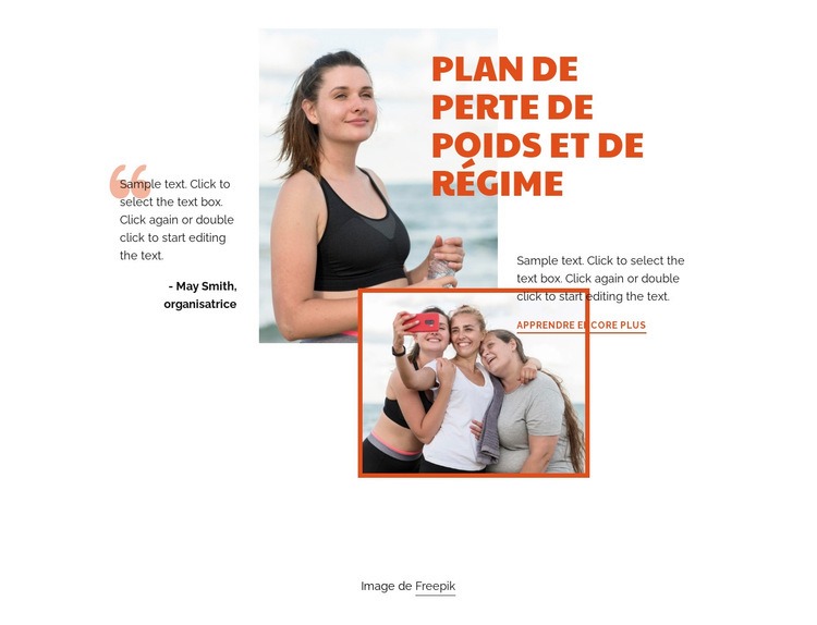 Fitness et musculation Modèle d'une page