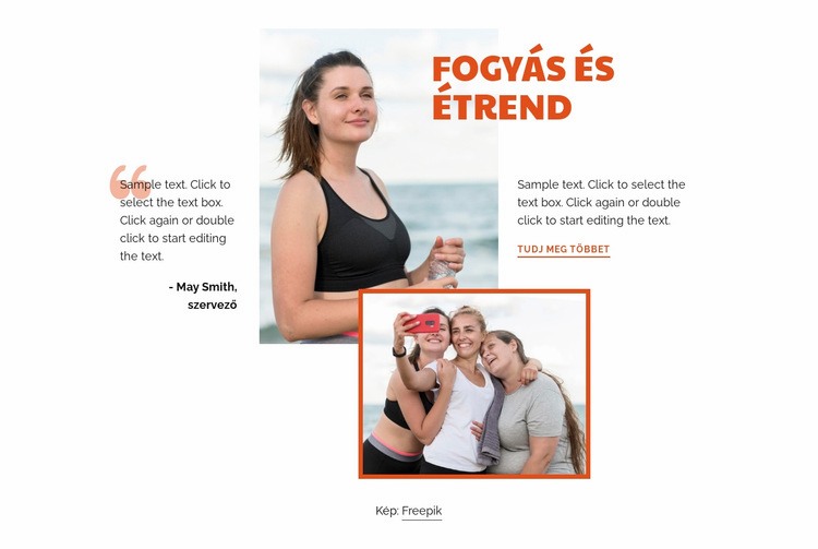 Fitness és testépítés Weboldal sablon