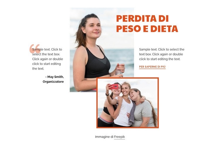 Fitness e bodybuilding Modello HTML5