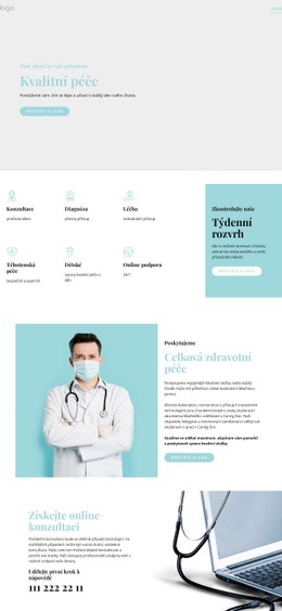 Kvalitní Lékařská Péče – Šablona Osobních Webových Stránek