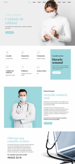 Atención Médica De Calidad - Diseño De Sitio Web Sencillo