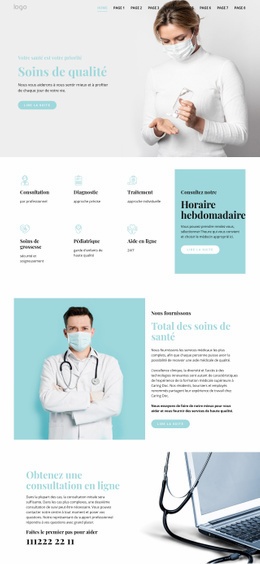 Maquette De Site Web Polyvalente Pour Des Soins Médicaux De Qualité