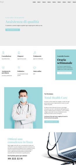Assistenza Medica Di Qualità - Modello Di Pagina HTML