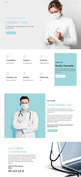 Quality Medical Care Google Fonts