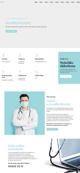 Hoogwaardige Medische Zorg - HTML-Paginasjabloon