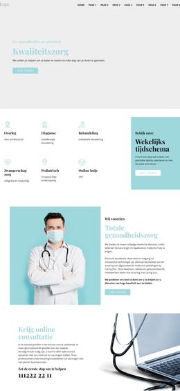 Hoogwaardige Medische Zorg - Site Met Download Van HTML-Sjabloon