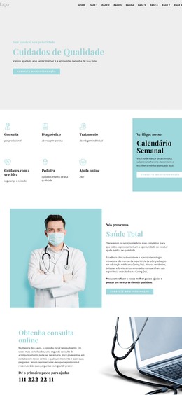Atendimento Médico De Qualidade - Site Com Download De Modelo HTML