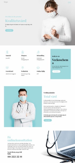 Kvalitetssjukvård - HTML-Sidmall