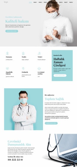 Kaliteli Tıbbi Bakım - Bir Sayfalık Şablon