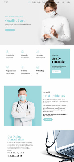 Quality Medical Care - Free Web Page Design