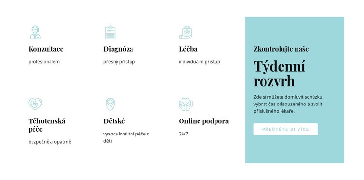 Naše lékařské služby Téma WordPress