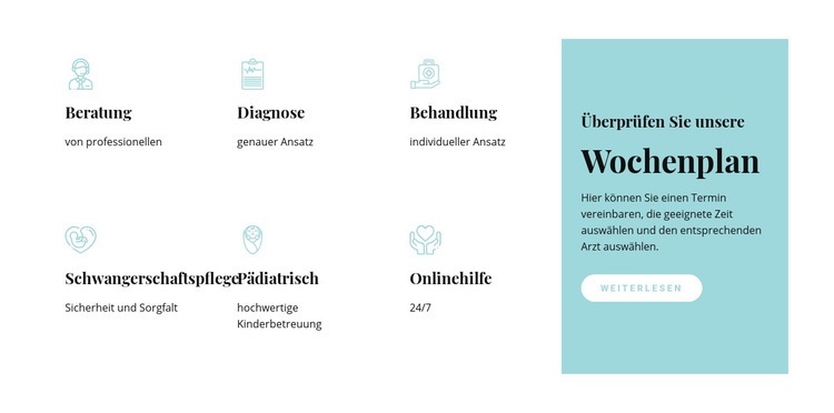 Unsere medizinischen Dienstleistungen HTML Website Builder