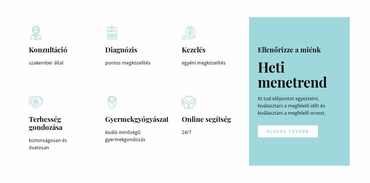 Orvosi szolgáltatásaink Weboldal tervezés