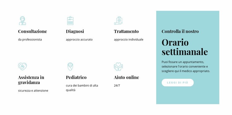 I nostri servizi di medicina Modelli di Website Builder