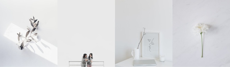 Minimalismo nelle fotografie Mockup del sito web