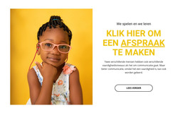 HTML-Paginaontwerp Voor Educatieve Cursus Voor Kinderen