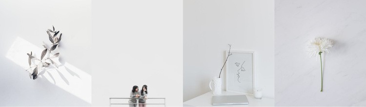 Minimalisme in foto's Website ontwerp