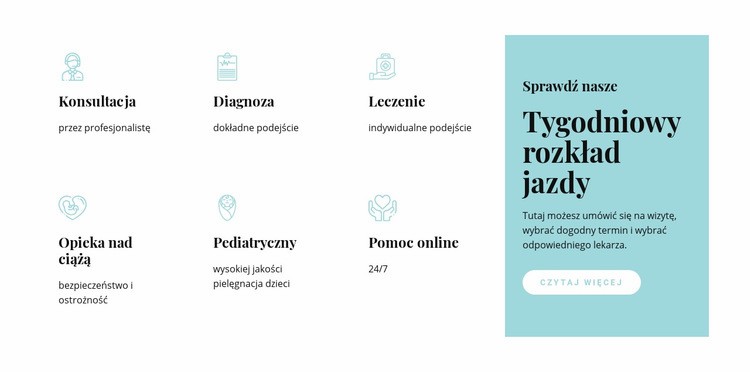 Nasze usługi medyczne Szablony do tworzenia witryn internetowych