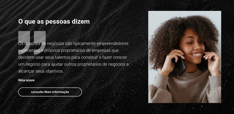 Testemunhos em salões de beleza Design do site