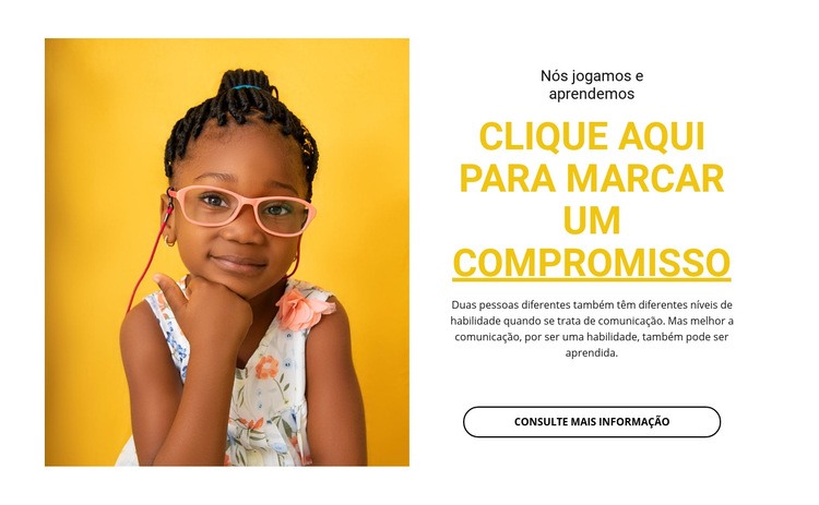 Curso de educação infantil Maquete do site