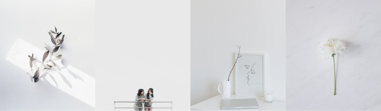Fotoğraflarda minimalizm Bir Sayfa Şablonu