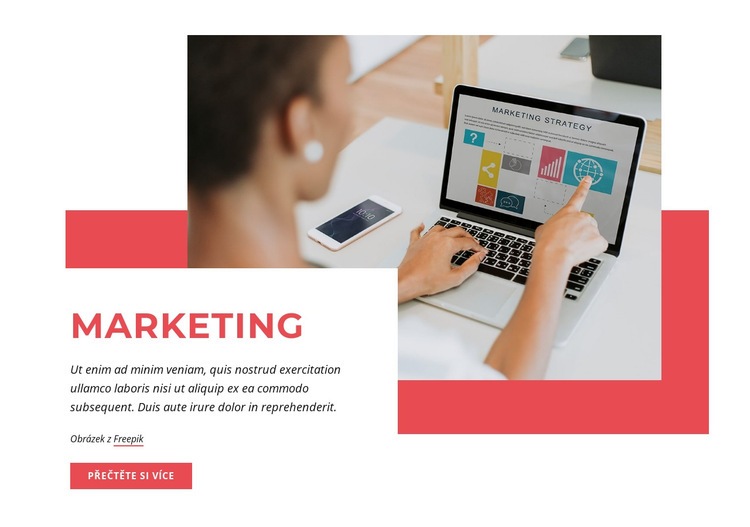 Digitální obchodní marketing Webový design