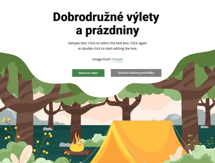 Cestování a prázdniny Webový design